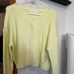 Sugar Moon Pale Yellow Cardigan